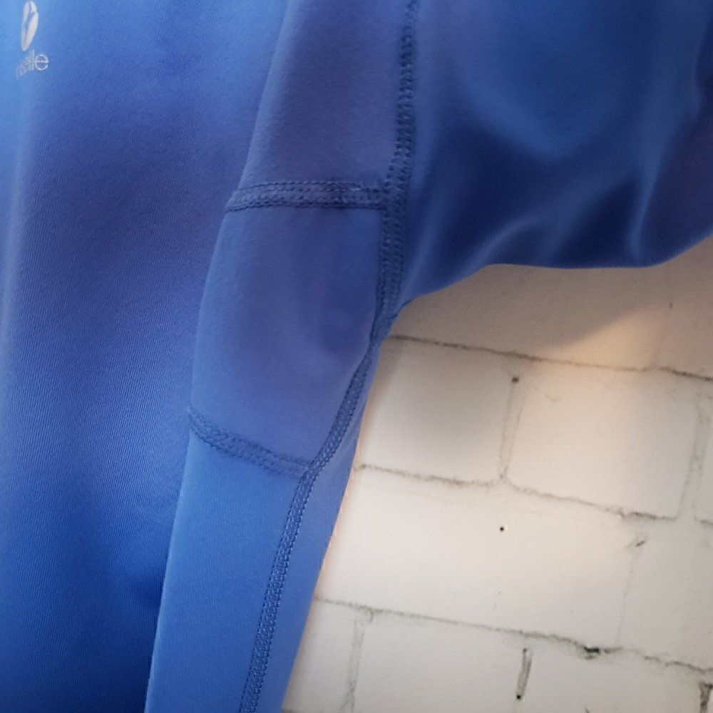 Oiselle Running Tights Size 4 Blue Yellow Zip Ankles Active Womens - Picture 9 of 10